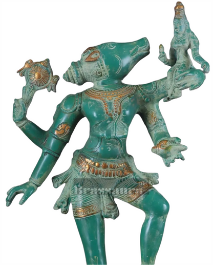 Brassaura™ Pure Brass Lord Varaha with Goddess Bhooma Devi Idol – 17.5 Inch Height, 6.3 kg Weight | Handcrafted Hindu Statue for Pooja & Home Temple