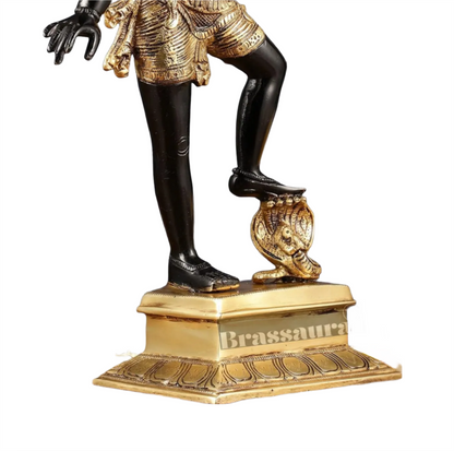 Brassaura™ Pure Brass Lord Varaha with Bhooma Devi Idol – 17.5 Inch Height, 6.3 kg Weight | Handcrafted Vishnu Avatar Statue for Home & Temple