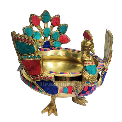 Brassaura™ Intricately Handcrafted Brass Urli – 2 kgs, 9 Inches Height – Traditional Decorative Bowl for Home Ambiance