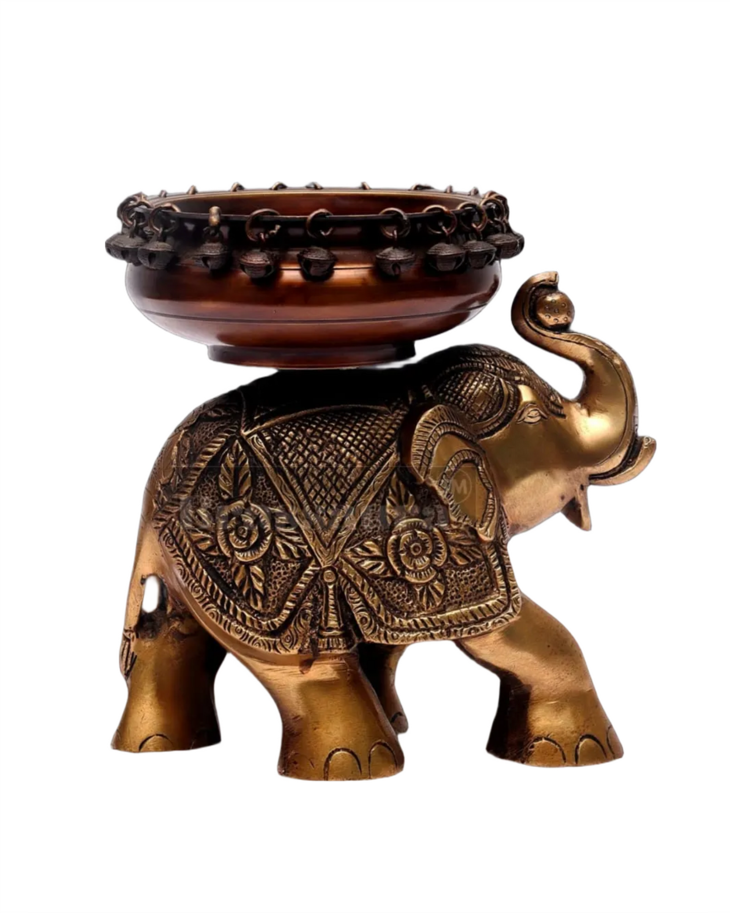 Brassaura™ Classic Brass Urli Bowl – 3 kgs, 7.5 Inches Height – Traditional Decorative Bowl for Flowers & Diyas