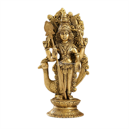 Brassaura™ Divine Brass Statue – 10 Inches Height, 2.3 Kgs – Spiritual Devotion & Elegance