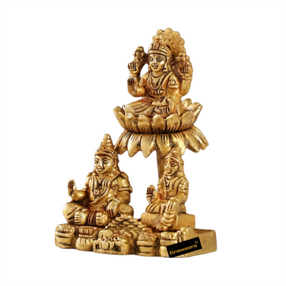 Brassaura™ Brass Kuber Kunji Idol for Home & Decor | Kuber Statue for Good Luck – Diwali, Housewarming, Wedding, Navratri Gift | Weight 0.81 kg | Height 5.5 inch
