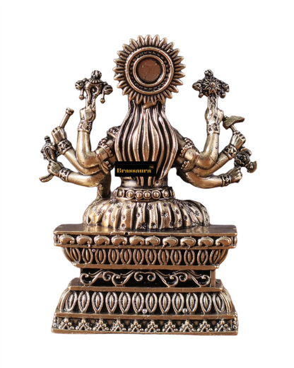 Brassaura™ Superfine Hollow-Cast Goddess Varahi Idol – 4 Inch Height, 0.23 Kg Weight – Intricately Handcrafted Brass Statue