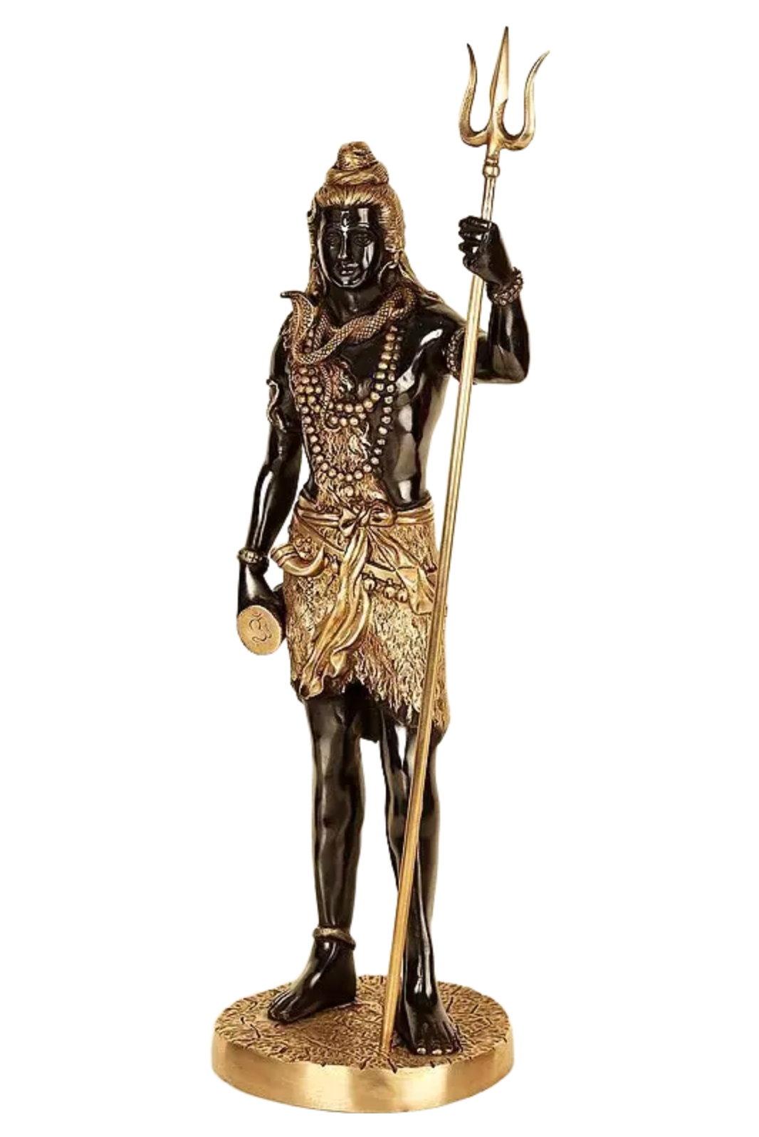 Brassaura™ Standing Lord Shiva Idol with Trishul | Height 26 Inches & Weight 10 kgs