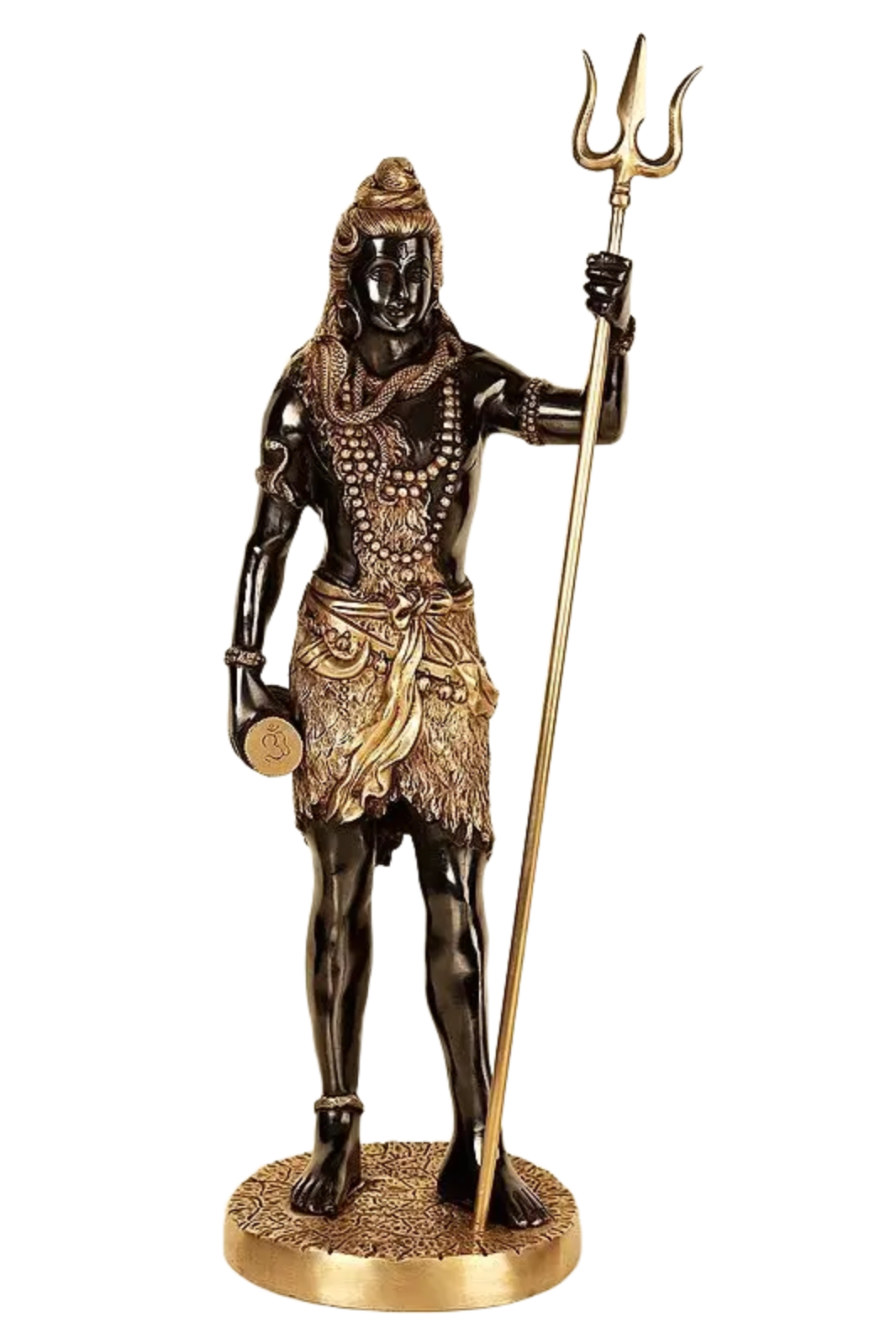 Brassaura™ Standing Lord Shiva Idol with Trishul | Height 26 Inches & Weight 10 kgs