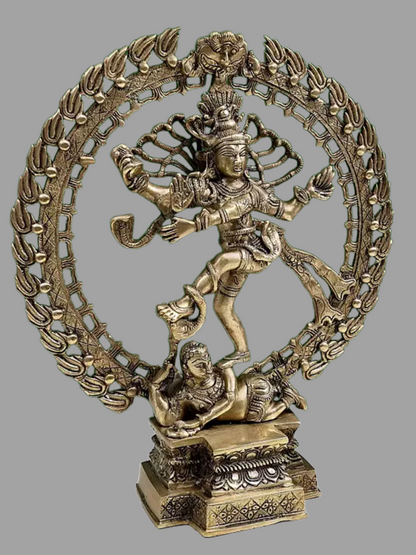 Brassaura™ Lord Nataraj Dancing Shiva Idol | Height 15.5 Inches & Weight 5.40 kgs