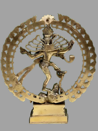 Brassaura™ Lord Nataraj Dancing Shiva Idol | Height 15.5 Inches & Weight 5.40 kgs
