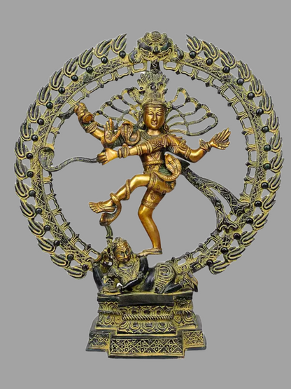 Brassaura™ Lord Nataraj Dancing Shiva Idol | Height 15.5 Inches & Weight 5.40 kgs