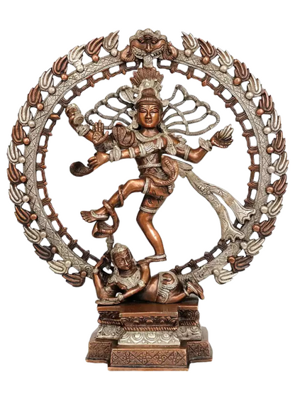 Brassaura™ Lord Nataraj Dancing Shiva Idol | Height 15.5 Inches & Weight 5.40 kgs
