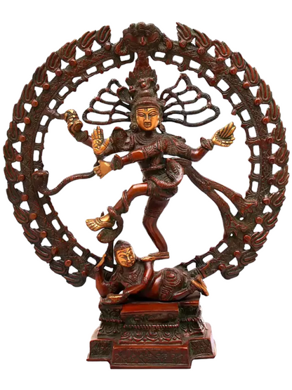 Brassaura™ Lord Nataraj Dancing Shiva Idol | Height 15.5 Inches & Weight 5.40 kgs