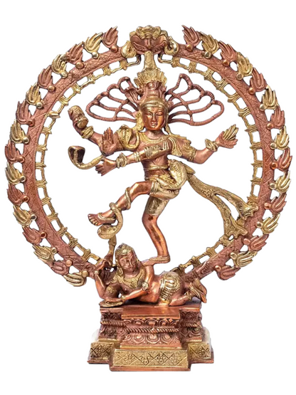 Brassaura™ Lord Nataraj Dancing Shiva Idol | Height 15.5 Inches & Weight 5.40 kgs
