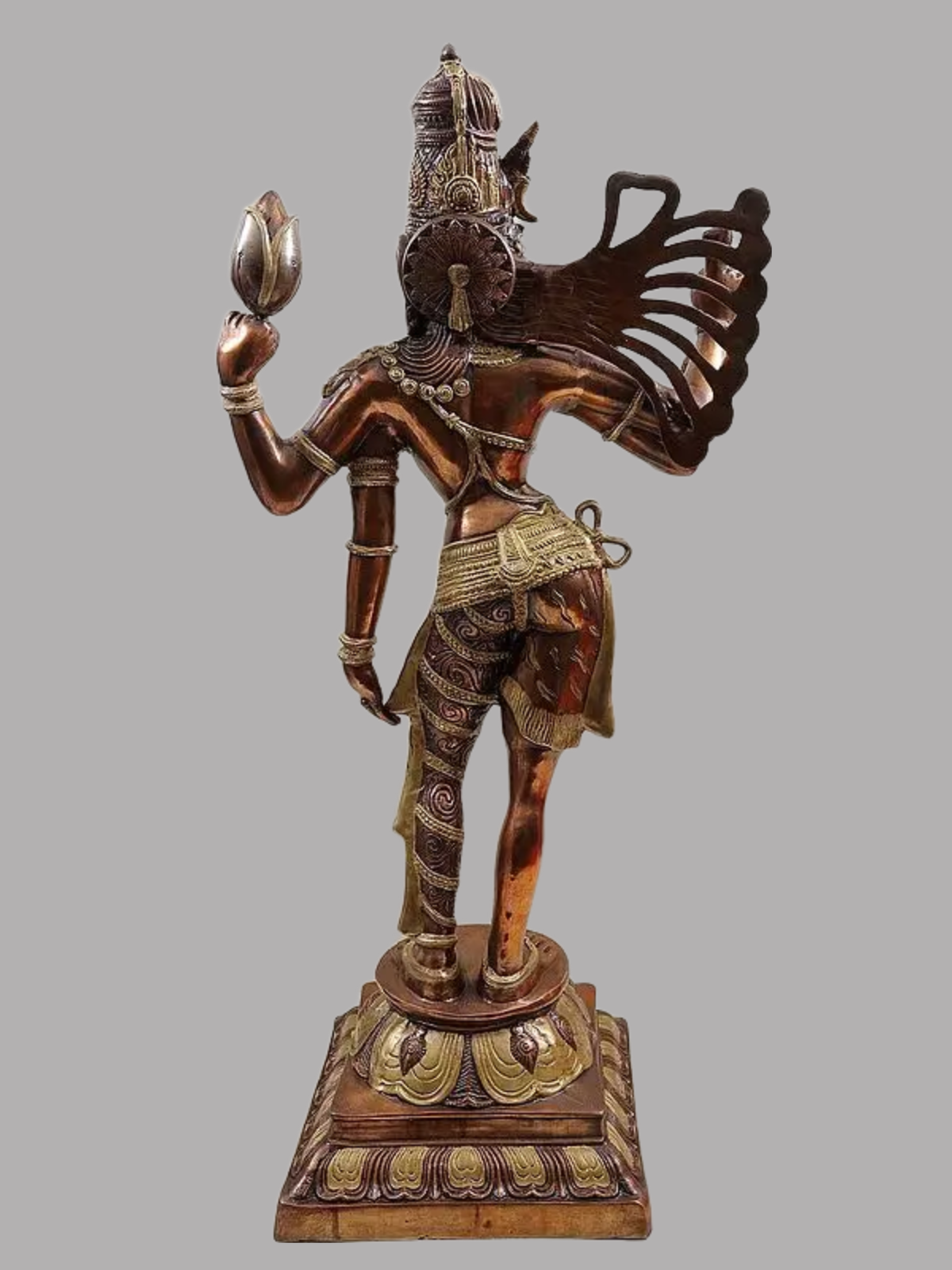 Brassaura® Brass Ardhanarishwara Statue | Height 40 Inches & Weight 25.80 kg