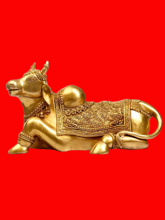 Brassaura® Brass Nandi Statue | Height 8.1 Inches & Weight 7.69 kg