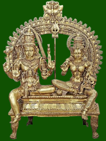 Brassaura® Brass Shiv Family Statue | Height 54 Inches & Weight 138 kg