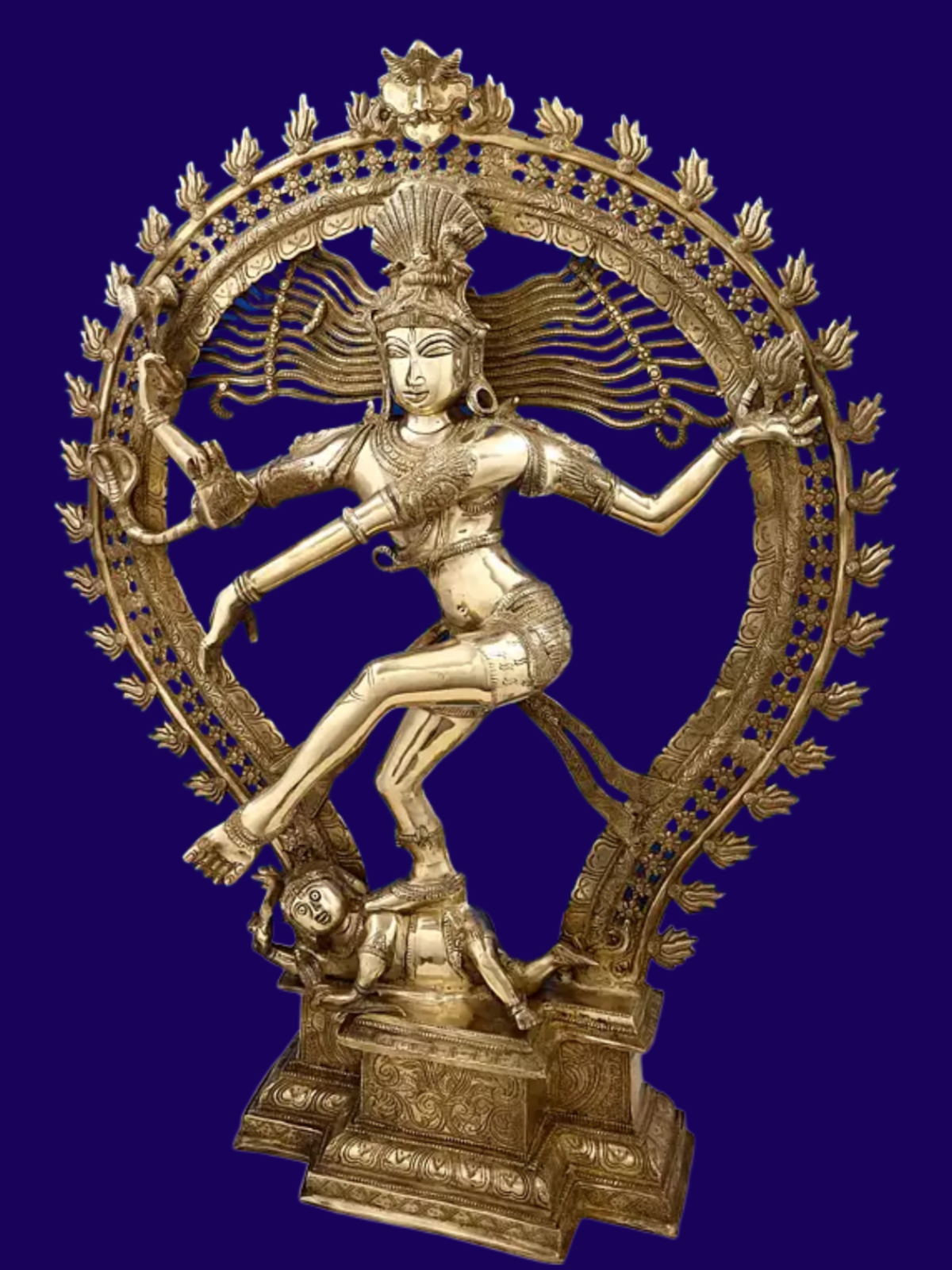 Brassaura® Brass Nataraj Sculpture | Height 34.1 Inches & Weight 33 kg