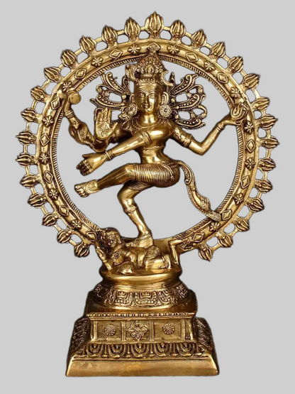Brassaura® Brass Nataraj Statue | Height 13.2 Inches & Weight 11 kg