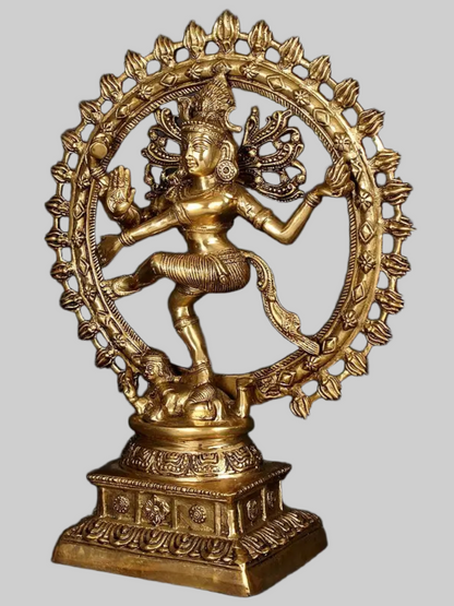 Brassaura® Brass Nataraj Statue | Height 13.2 Inches & Weight 11 kg