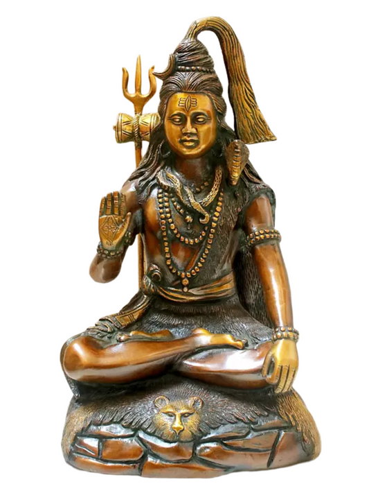 Brassaura® Brass Shiva Statue | Height 13 Inches & Weight 6.57 kg
