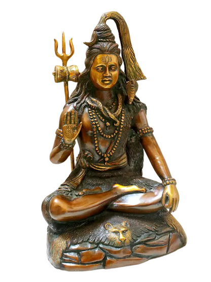 Brassaura® Brass Shiva Statue | Height 13 Inches & Weight 6.57 kg