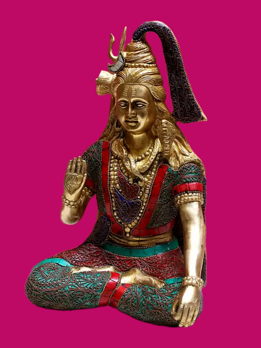 Brassaura® Brass Shiva Statue | Height 11 Inches & Weight 5 kg