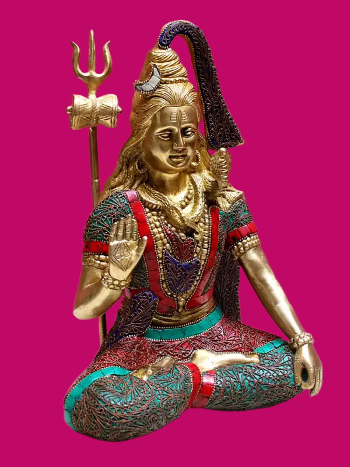Brassaura® Brass Shiva Statue | Height 11 Inches & Weight 5 kg
