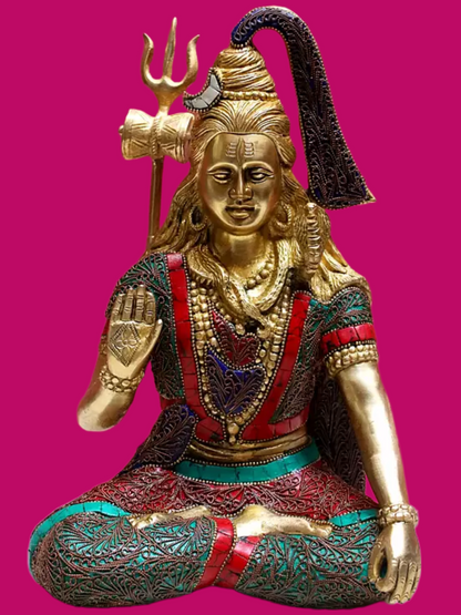 Brassaura® Brass Shiva Statue | Height 11 Inches & Weight 5 kg
