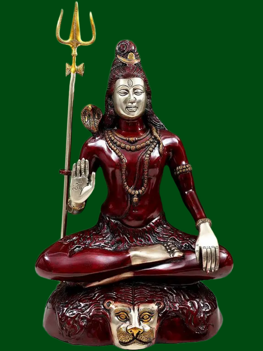 Brassaura® Brass Shiva Statue | Height 22 Inches & Weight 15.40 kg