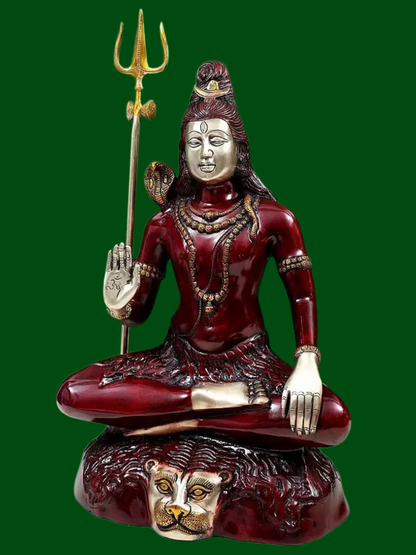 Brassaura® Brass Shiva Statue | Height 22 Inches & Weight 15.40 kg