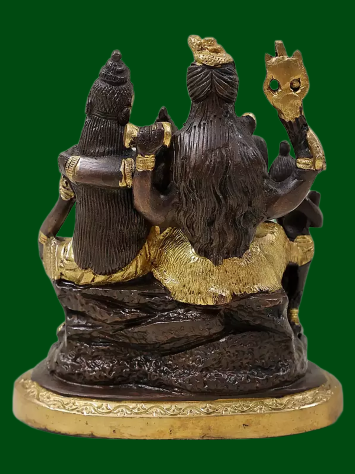 Brassaura® Brass Shiv Family Statue | Height 5.7 Inches & Weight 1.32 kg