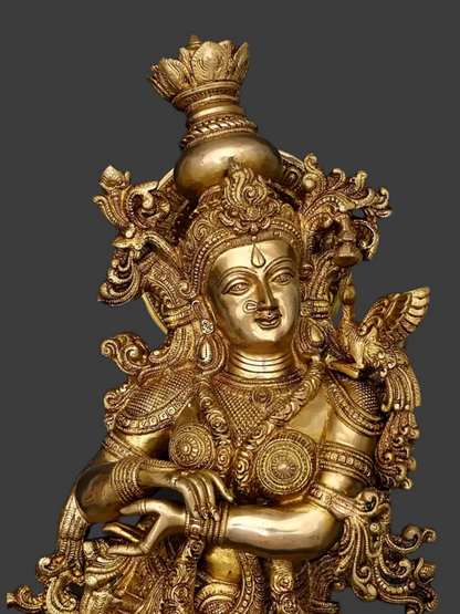 Brassaura® Brass Radha Krishna Statue | Height 29 Inches & Weight 41.8 kg
