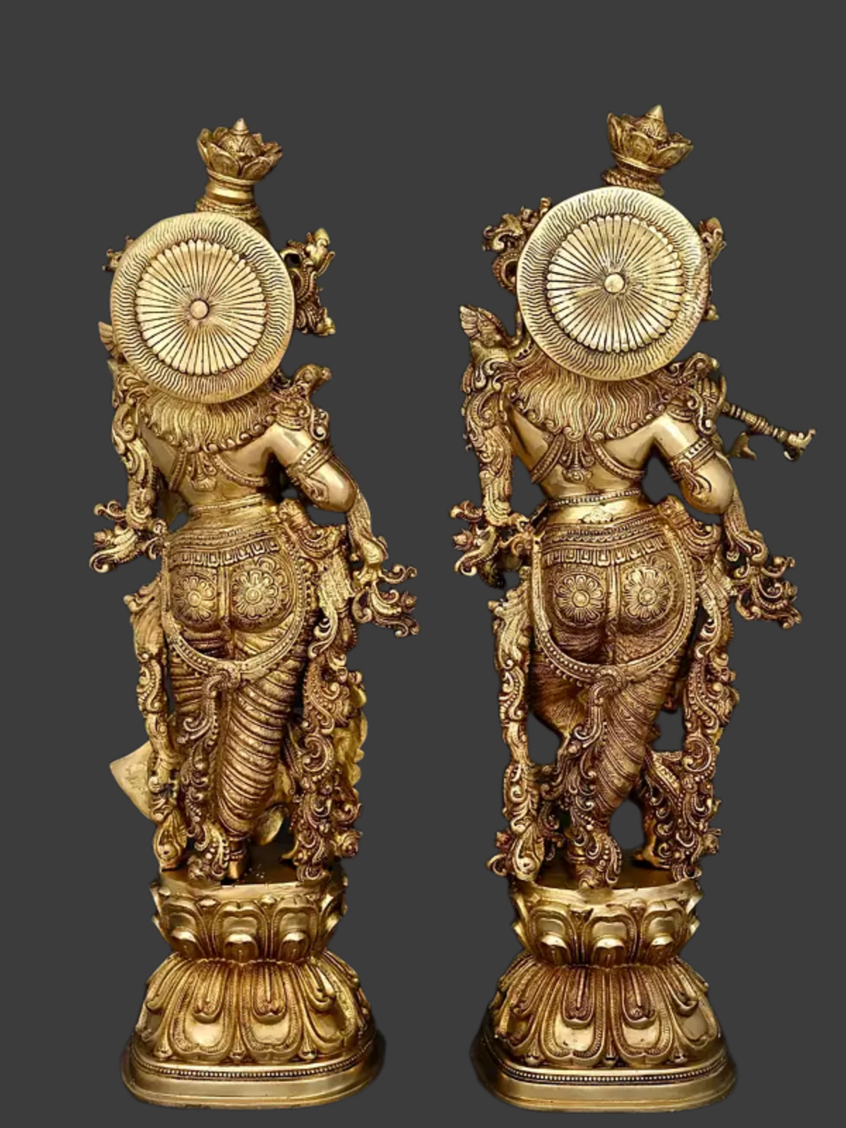 Brassaura® Brass Radha Krishna Statue | Height 29 Inches & Weight 41.8 kg