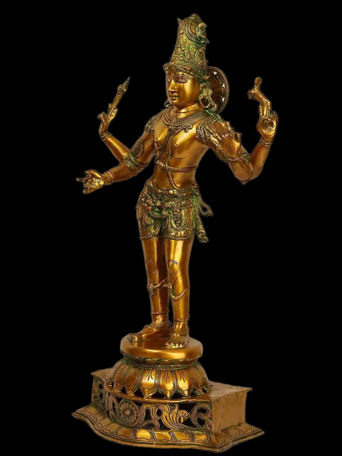 Brassaura® Brass Shiva Statue with Inlay Work | Height 32.09 Inches & Weight 16.30 kg