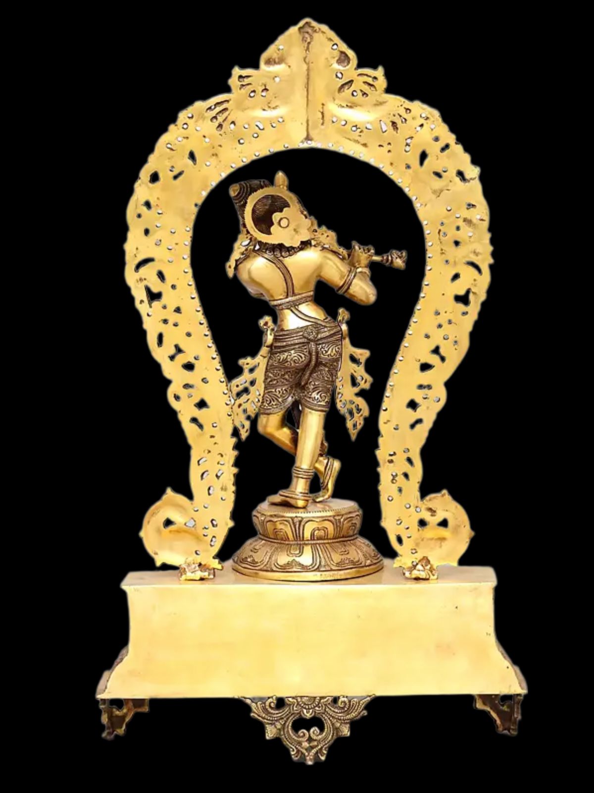 Brassaura® Brass Krishna Statue | Height 31 Inches & Weight 20.32 kg
