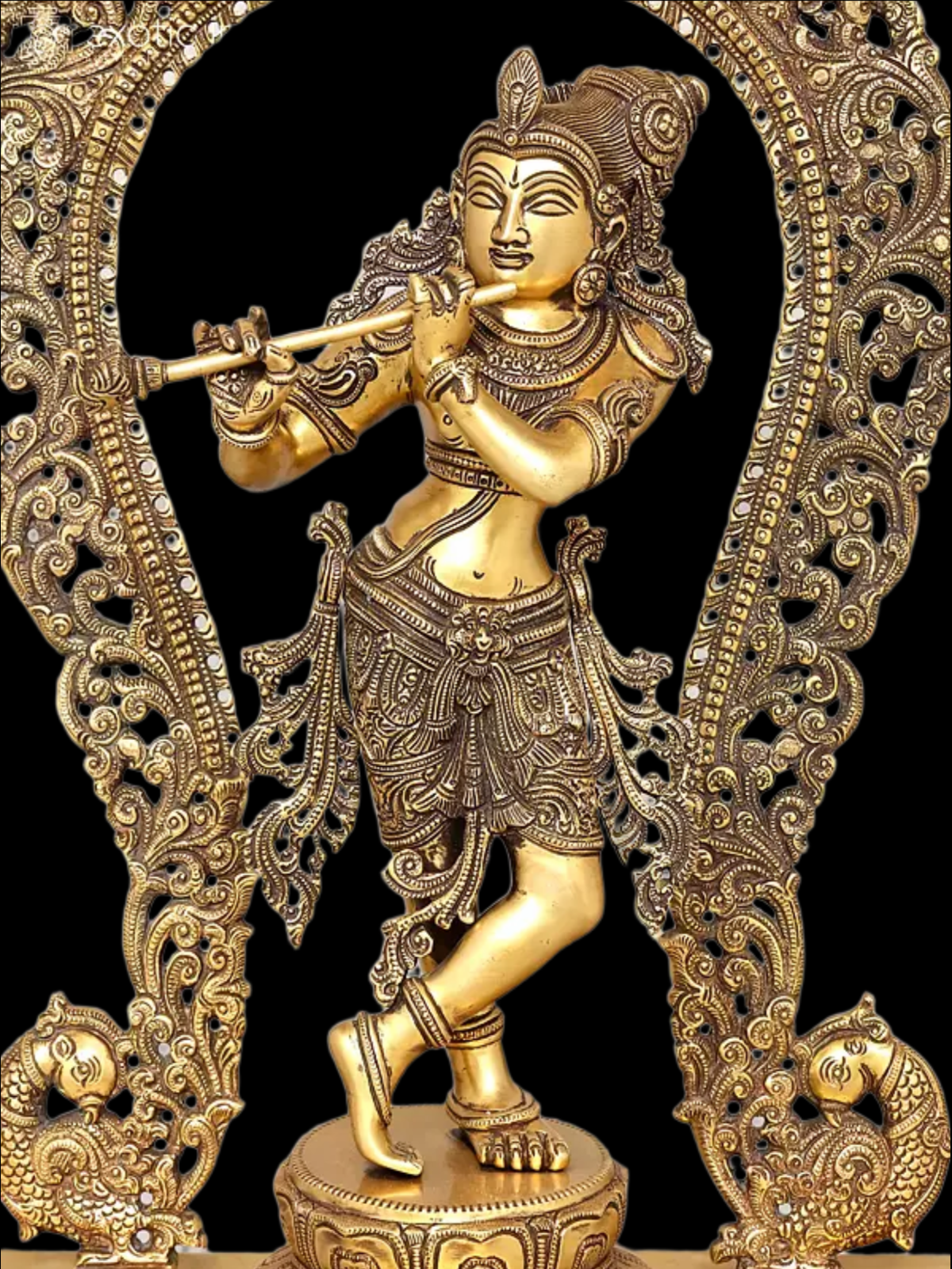 Brassaura® Brass Krishna Statue | Height 31 Inches & Weight 20.32 kg