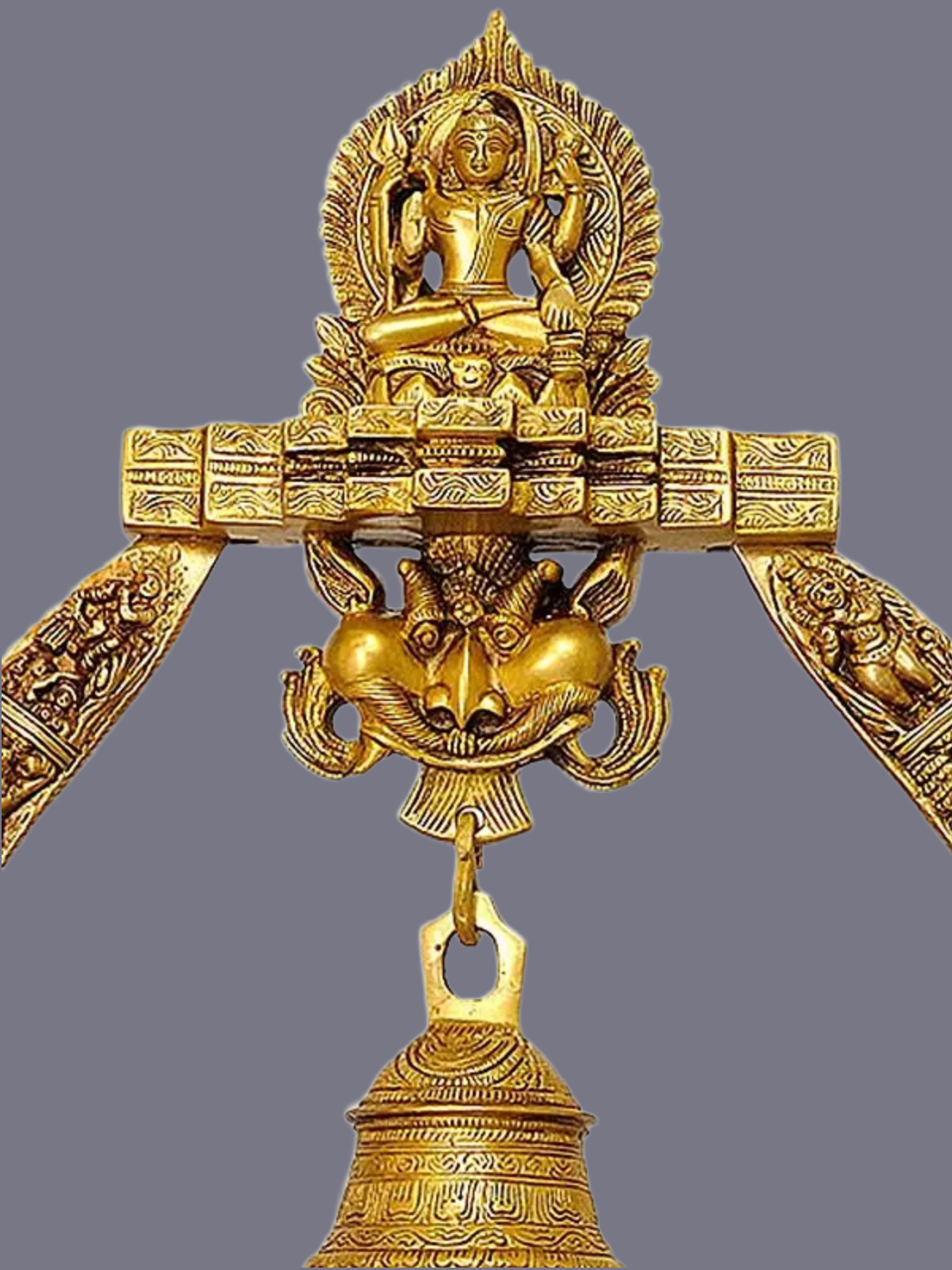 Brassaura® Brass Radha Krishna Statue with prabhavali | Height 45 Inches & Weight 69.74 kg