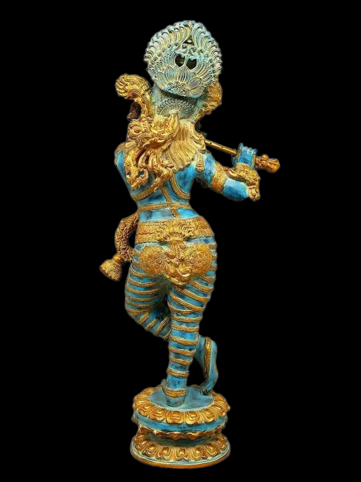 Brassaura® Brass Krishna Statue | Height 45 Inches & Weight 52 kg
