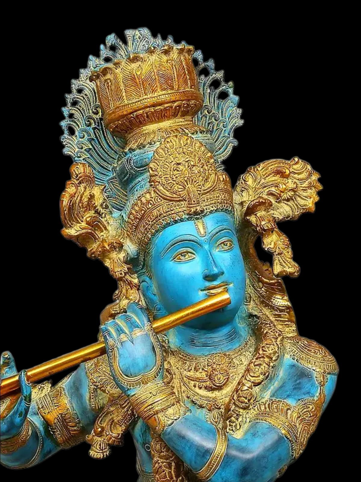 Brassaura® Brass Krishna Statue | Height 45 Inches & Weight 52 kg