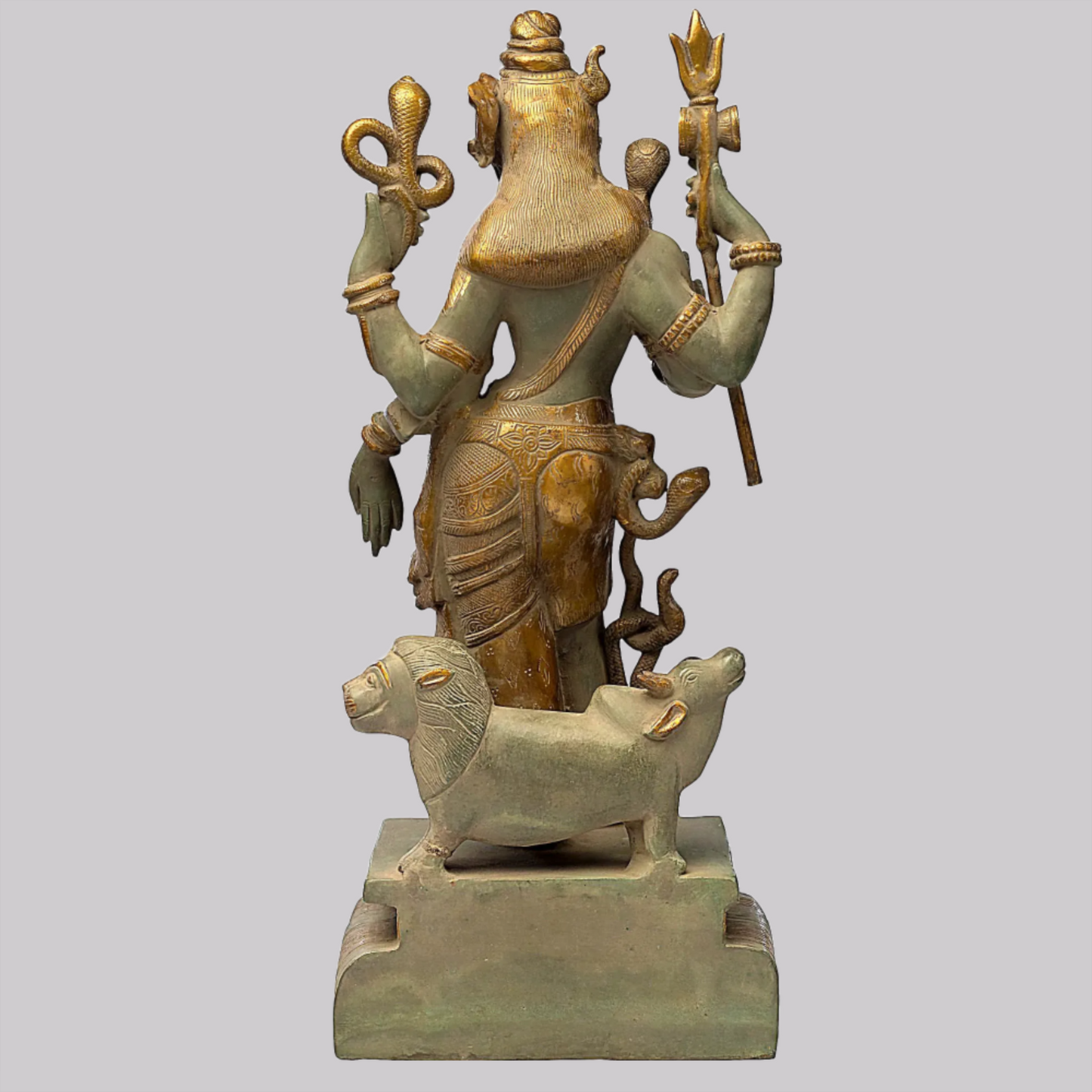 Brassaura® Brass Ardhanarishvara Statue| Height 17.52 Inches & Weight 8.90 kg