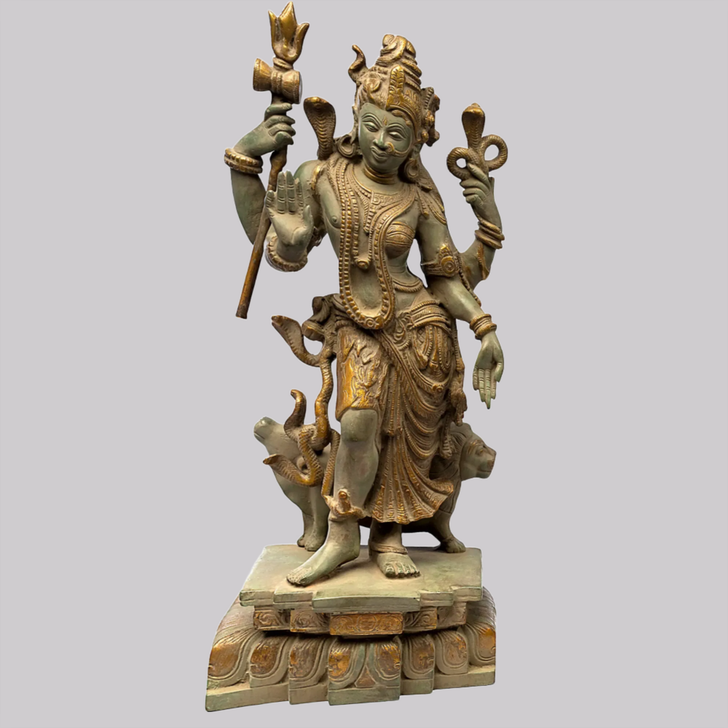 Brassaura® Brass Ardhanarishvara Statue| Height 17.52 Inches & Weight 8.90 kg