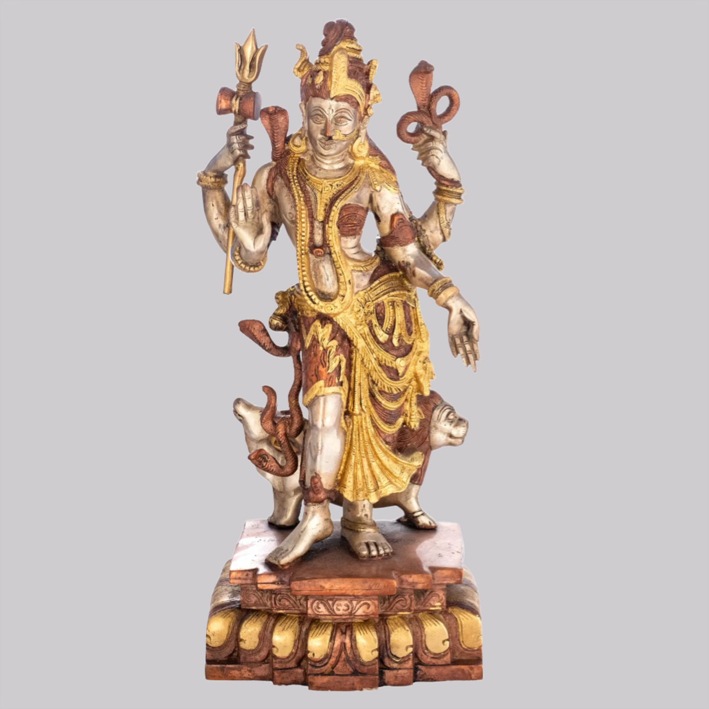 Brassaura® Brass Ardhanarishvara Statue| Height 17.52 Inches & Weight 8.90 kg