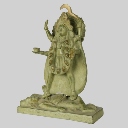 Brassaura® Brass Goddess Kali Bhairavi Statue | Height 11.02 Inches & Weight 4.05 kg