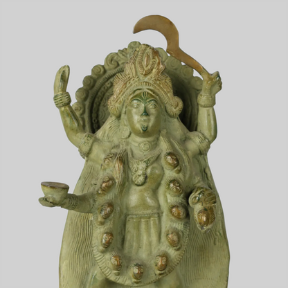 Brassaura® Brass Goddess Kali Bhairavi Statue | Height 11.02 Inches & Weight 4.05 kg