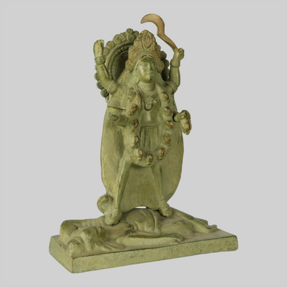 Brassaura® Brass Goddess Kali Bhairavi Statue | Height 11.02 Inches & Weight 4.05 kg