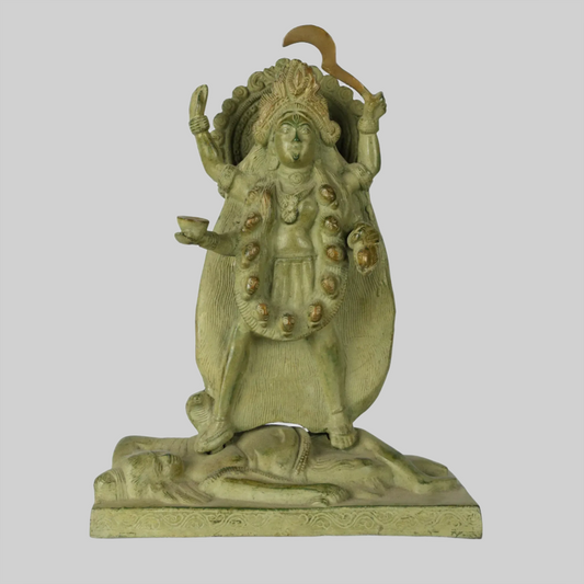 Brassaura® Brass Goddess Kali Bhairavi Statue | Height 11.02 Inches & Weight 4.05 kg
