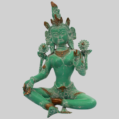 ब्रैसौरा® ब्रास देवी तारा प्रतिमा | ऊंचाई 10.43 इंच और वजन 3.20 किग्रा