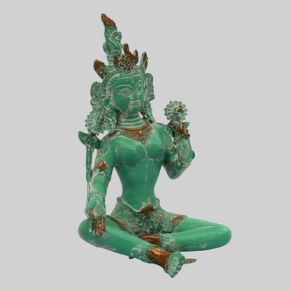 ब्रैसौरा® ब्रास देवी तारा प्रतिमा | ऊंचाई 10.43 इंच और वजन 3.20 किग्रा