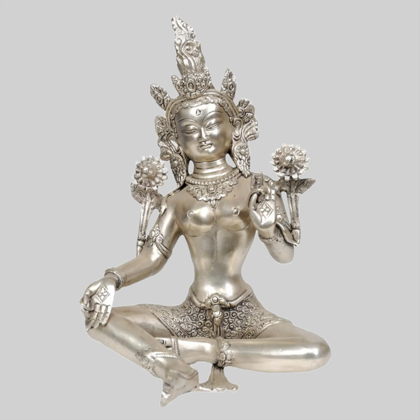 ब्रैसौरा® ब्रास देवी तारा प्रतिमा | ऊंचाई 10.43 इंच और वजन 3.20 किग्रा