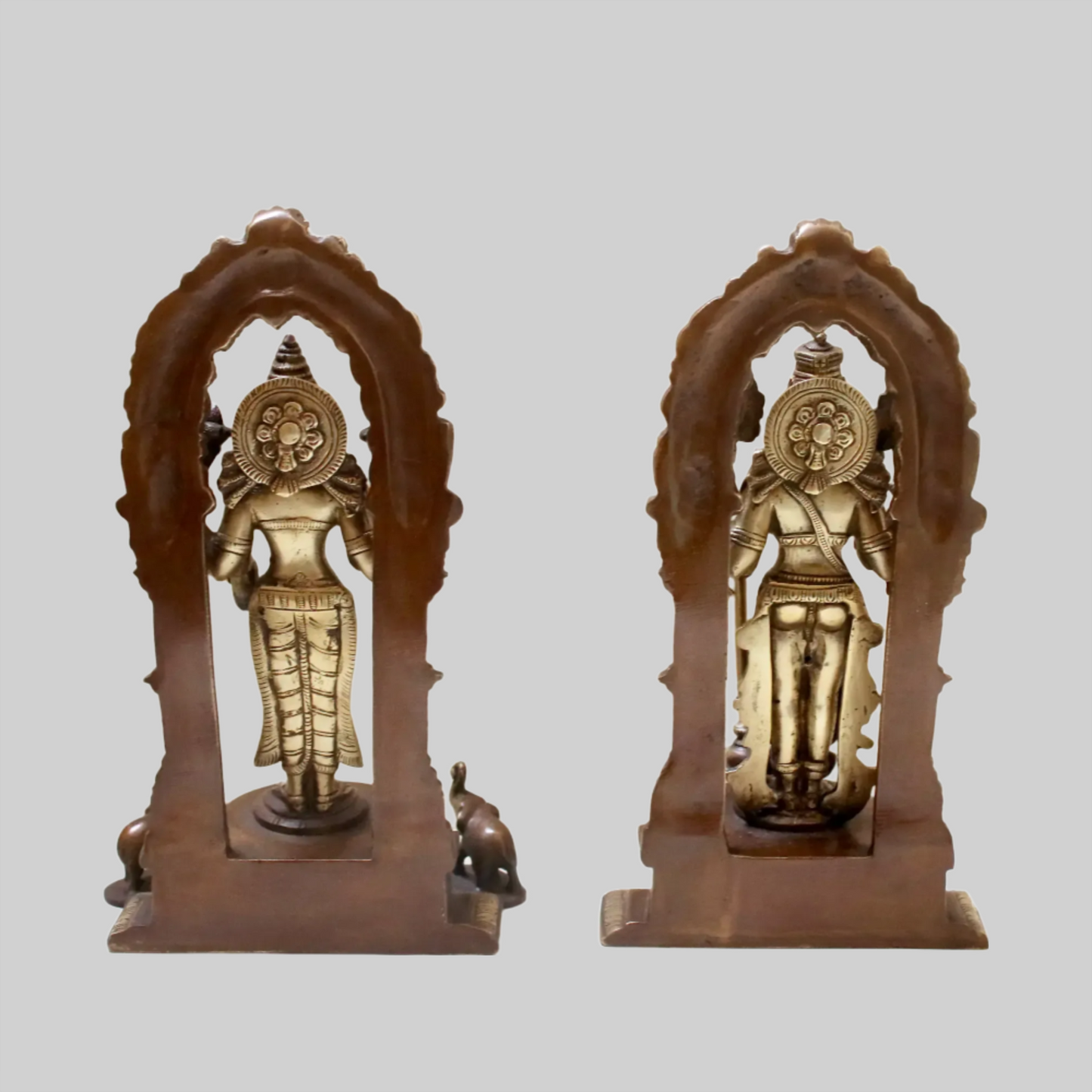Brassaura® Brass Vishnu Lakshmi Statue | Height 9.06 Inches & Weight 3.80 kg