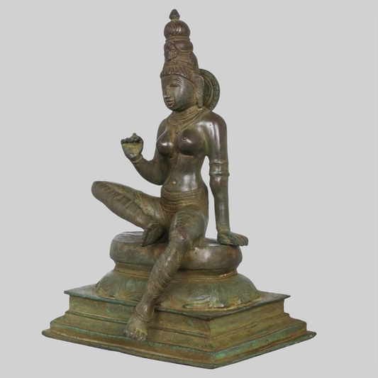 Estátua Brassaura® Brass Uma Parvati | Altura 35,5 cm e Peso 6,60 kg