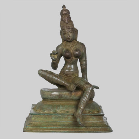 Estátua Brassaura® Brass Uma Parvati | Altura 35,5 cm e Peso 6,60 kg